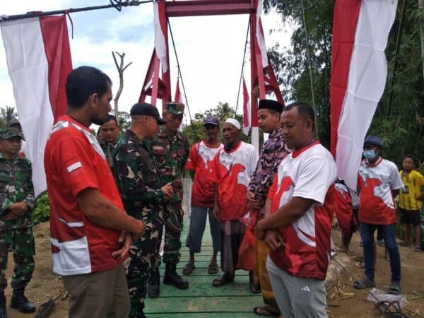 Tradisi Peusejuek Tandai Rampungnya Jembatan Gantung Garuda di Aceh Utara