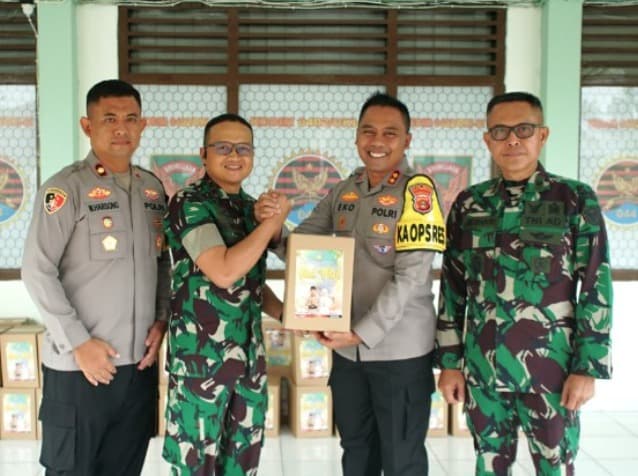 Soliditas TNI–Polri Makin Erat, Kapolres OKI Kunjungi Kodim OKI