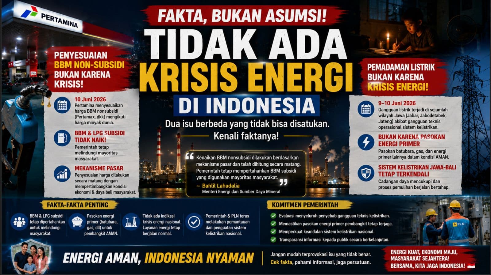 ESDM Tegaskan Tak Ada Krisis Energi, Kenaikan BBM Nonsubsidi dan Gangguan Listrik Jawa Tidak Berkaitan